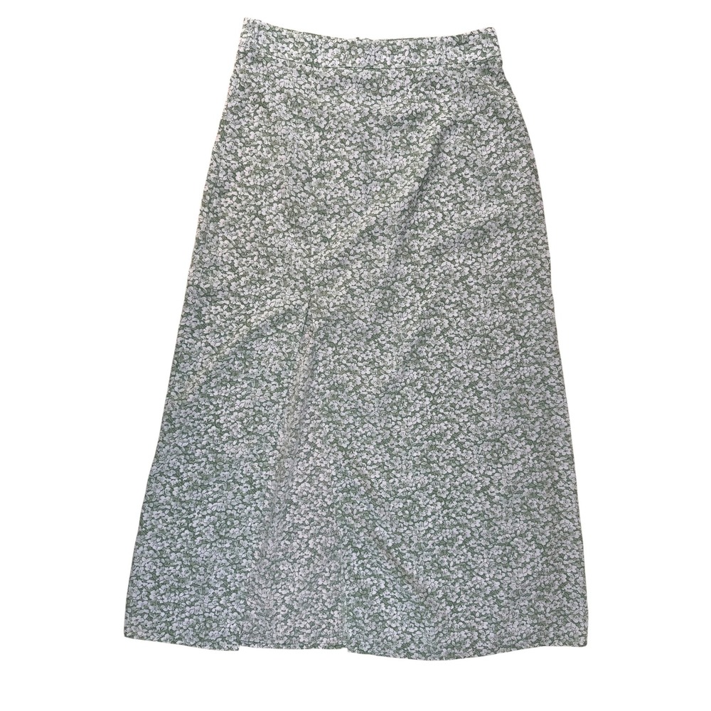 Cottagecore Floral‎ Midi Skirt Ditsy Print Slit Size M Unbranded